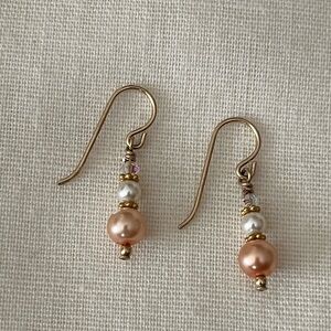 Elegant Gold and Pearl Drop Earrings